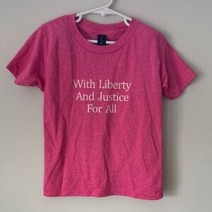 Gildan Patriotic Pink Kids T-Shirt “With Liberty”